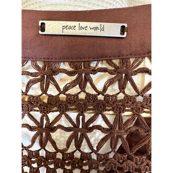 NWOT Peace Love World QVC Boho Crochet Lace Sweater Duster Boho Cardigan Sz S - Picture 4 of 6